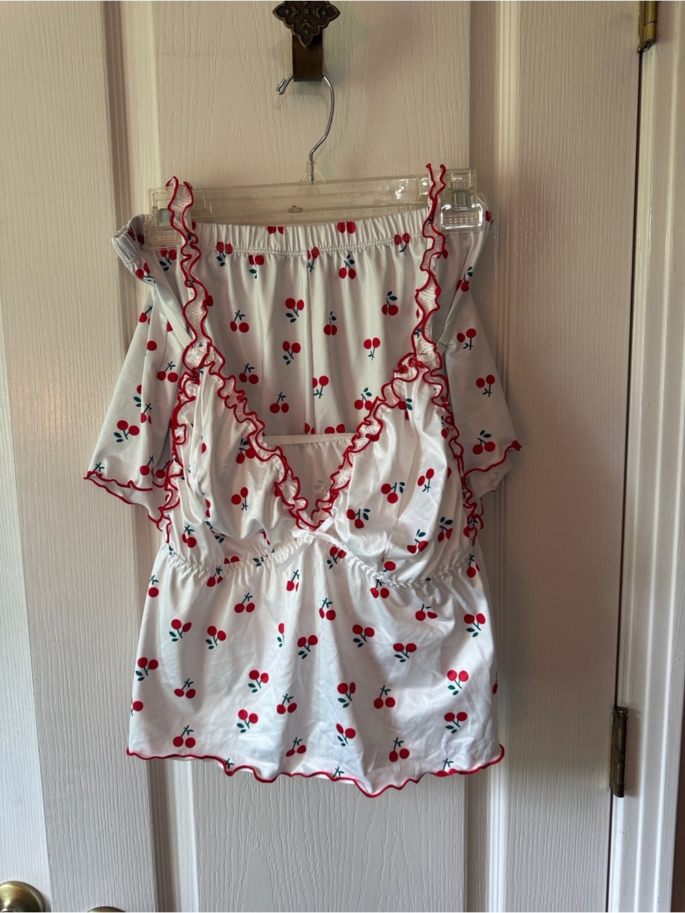 White Cherry Lingerie Set